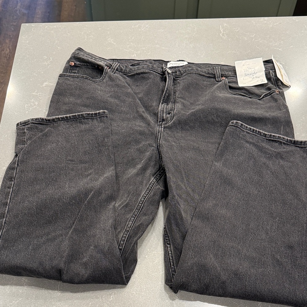 Abercrombie & Fitch Dark Gray Straight Jeans